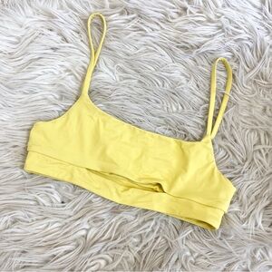Toast Swimwear Yellow Cutout Sporty Bikini Top